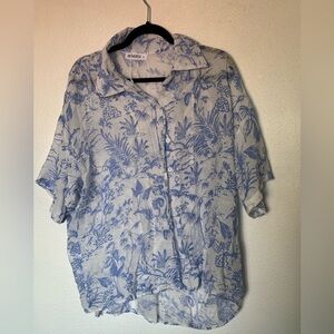 Blue Floral Men's Shirt